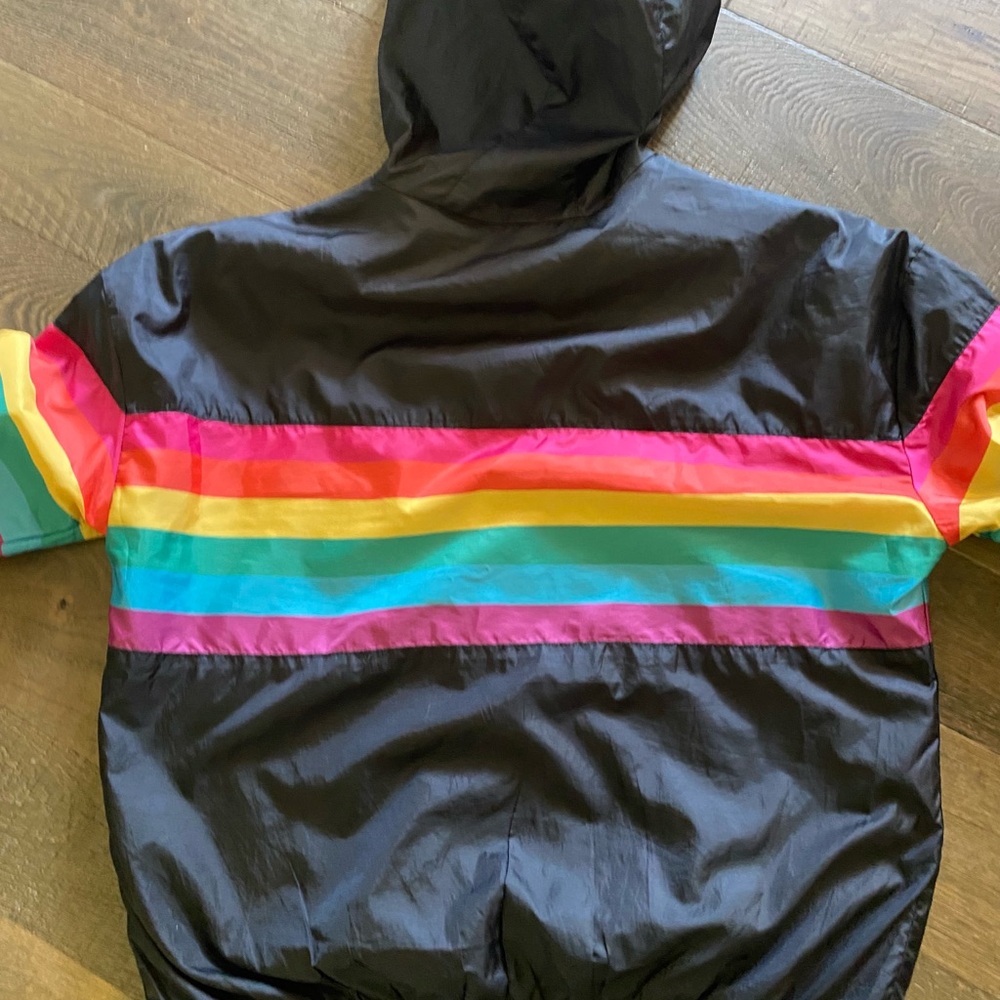 “Say what” zip up neon/black wind breaker 80’s - Picture 3 of 4